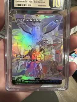 Wild Rose Rebellion Borderless Foil MTG Final Fantasy CGC Pristine 10 Low Pop 🔥 - Image 2