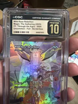 Wild Rose Rebellion Borderless Foil MTG Final Fantasy CGC Pristine 10 Low Pop 🔥 - Image 3