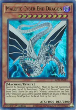 Malefic Cyber End Dragon - GFP2-EN101 - Ultra Rare - 1st Edition - Lightly Playe - Image 1