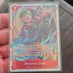 Bandai Roronoa Zoro EB04-007 Egghead/Straw Hat Crew SR Foil Rush 9000 Power - Image 1