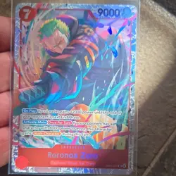 Bandai Roronoa Zoro EB04-007 Egghead/Straw Hat Crew SR Foil Rush 9000 Power - Image 2