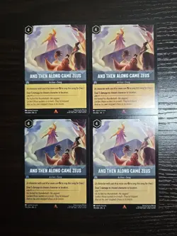 And Then Along Came Zeus x4 Playset Disney Lorcana Into the Inklands 195/204 NM - Image 1