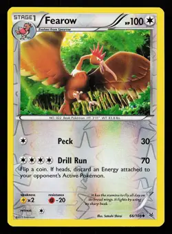 Fearow 66/108 Reverse Holo Uncommon Roaring Skies Pokemon Card - Image 1