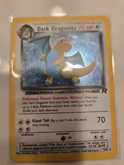 Pokemon Dark Dragonite Holo Rare TCG Card 5/82 Mint Condition - Image 1