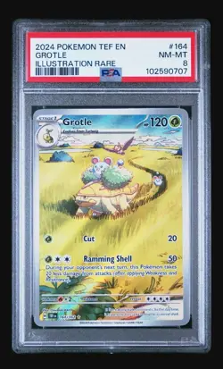 Grotle 164/162 Illustration Rare PSA 8 - Temporal Forces Pokemon Card IR Graded - Image 1