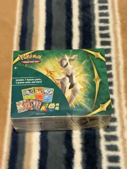 Pokemon Collector Bundle treasure Box 7 Booster Packs 3 Promo Cards - Image 1