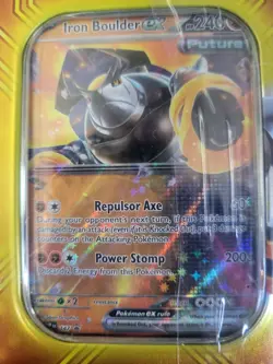 Pokemon Trading Card Game / Paradox Destinies Tin featuring Iron Boulder - Image 2