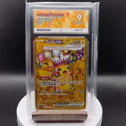 Pokemon Card Pikachu EX Hyper rare Gold 247/191 Surging Sparks Ace Graded 9 Mint - Image 1