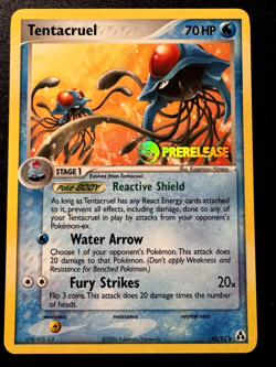 Prerelease Tentacruel 45/92 EX Legend Maker Pokemon Card Rare Stamped Near Mint - Image 1