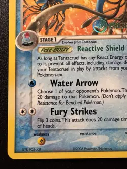 Prerelease Tentacruel 45/92 EX Legend Maker Pokemon Card Rare Stamped Near Mint - Image 5