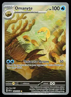 Omanyte 180/165 Holo Illustration Rare Scarlet & Violet 151 Pokemon Card - Image 1