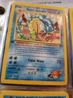Holographic first edition Misty's gyarados great condition original card - Image 2