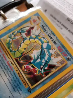Holographic first edition Misty's gyarados great condition original card - Image 3