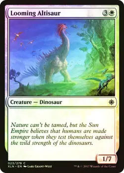 Looming Altisaur IXALAN MTG MAGIC CREATURE DINOSAUR FOIL - Image 1