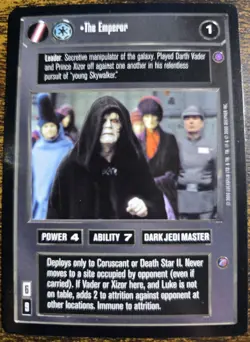 Star Wars Decipher CCG The Emperor Dark Jedi Master Card - English - Image 1