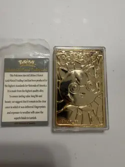 1999 Burger King Pokemon 23K Gold Plated Jigglypuff Card w/ Case - Image 1