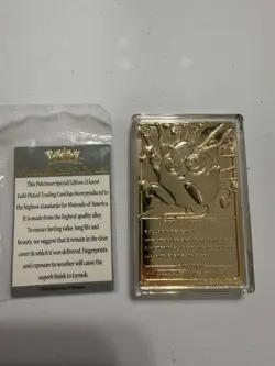 1999 Burger King Pokemon 23K Gold Plated Jigglypuff Card w/ Case - Image 2