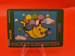 Flying Pikachu Pokemon Carddass Sealdass Sticker Card 1998 Japanese BANDAI F/S A - Image 1