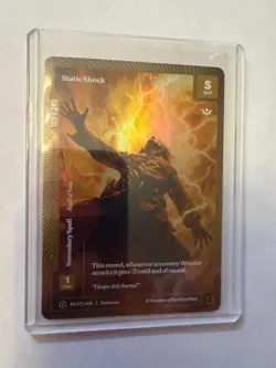 Wonders of the first Static Shock serialized foil #102/250 card 377/401 - Image 1