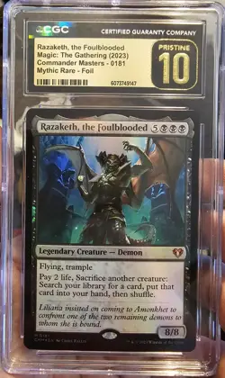 RAZAKETH, THE FOULBLOODED Commander Masters Foil CGC Pristine 10 Mythic Rare MTG - Image 1