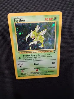 Pokemon TCG Scyther Holo Rare Base Set 2 - Image 1