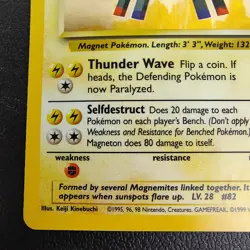 Magneton 9/102 Base Set Holo Unlimited Vintage Pokemon - Image 5