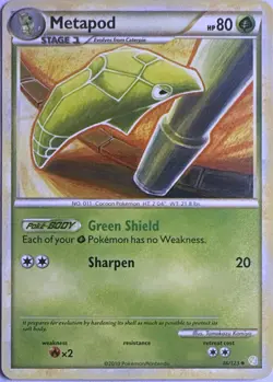 Metapod 46/123 Uncommon HeartGold & SoulSilver Pokemon Lightly Played - Image 1