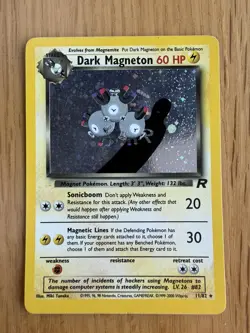 Dark Magneton 11/82 Team Rocket Holo Rare Pokemon Card WOTC - Image 1
