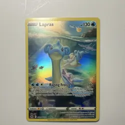 Pokemon TCG Lapras Ultra Rare Full Art Holo GG05/GG70 Crown Zenith 130 HP - Image 1