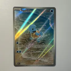 Pokemon TCG Squirtle Illustration Rare Holo 170/165 Sv151 60 HP Arita - Image 1
