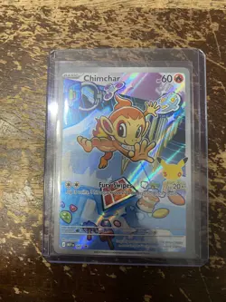 First Partner Illustration Chimchar Promo Full Art Holo 041 Pokemon TCG RARE - Image 1