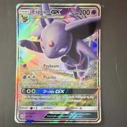 The Pokemon Company Espeon GX SM Base Set Ultra Rare Holo 61/149 200 HP 2017 - Image 1