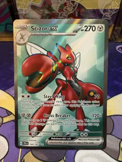 Pokemon TCG Scizor EX Temporal Forces Ultra Rare Full Art 195/162 - Image 1