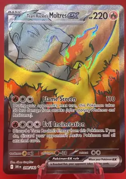 Pokemon TCG Team Rockets Moltres EX 208/182 Ultra Rare Destined Rivals🔥🔥 - Image 1