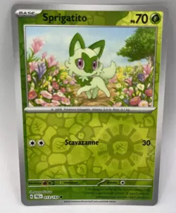 Pokemon TCG Paldea Evolved Reverse Holo Sprigatito 013/193 NM-Mint - Image 1