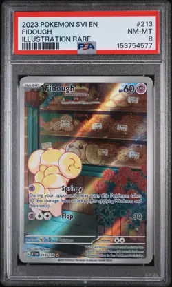 PSA 8 NEW CERT 2026 POKEMON SVI EN-SCARLET & VIOLET ILLUSTRATION RARE FIDOUGH - Image 1