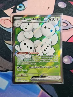 Pokemon Maushold ex Ultra Rare EX Full Art Holo SV04 Paradox Rift 233/182 230 NM - Image 1