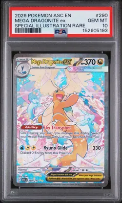 2026 POKEMON ASC EN-ASCENDED HEROES #290 MEGA DRAGONITE EX PSA 10 - Image 1