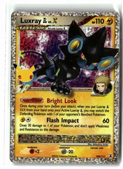 Luxray GL LV.X ⭐ 109/111 Holo Celebrations: Classic Collection Pokemon NM - Image 1