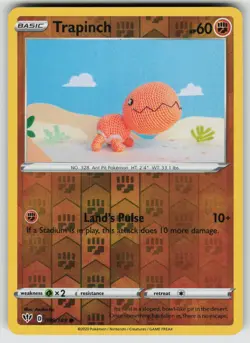 Trapinch 089/189 Common Darkness Ablaze Pokemon Reverse Holo Near Mint - Image 1