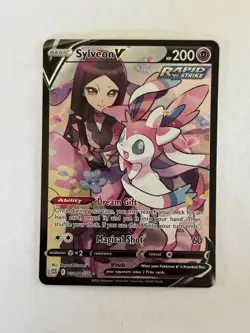 Sylveon V TG14/TG30 V Rare Brilliant Stars Trainer Gallery Near Mint Pokemon - Image 1