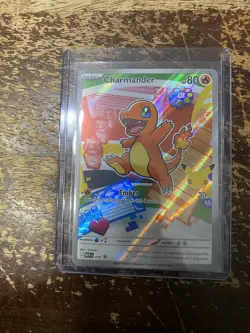 Charmander 038 Black Star Illustration Rare NM Holo - First Partner Pokemon TCG - Image 1