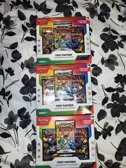 Pokemon First Partner Illustrator Collection Series 1 (Sealed) X3 - Image 1