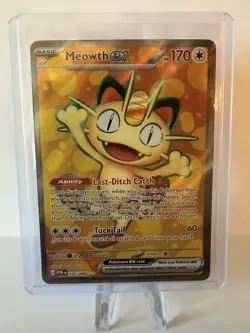 Pokemon Meowth EX 107/088 TCG POR Set Full Art Holo Rare 170 HP English - Image 1