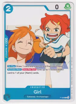 Girl P-096 Promo OP14 Pre-Release NM One Piece TCG English - Image 1