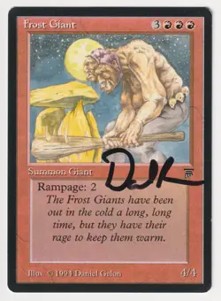 Signed Frost Giant Proof NM Legends Artist Daniel Gelon 1994 WOTC MTG Magic AP! - Image 1