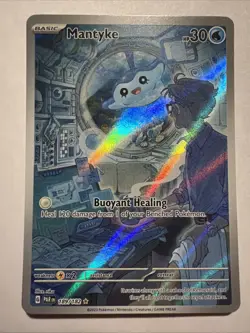 Pokemon TCG Mantyke 189/182 Sv04: Paradox Rift Illustration Rare - Image 1