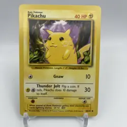Pokemon Pikachu 40 HP Base Set Shadowless 1st Edition Common 58/102 Regular - Image 1