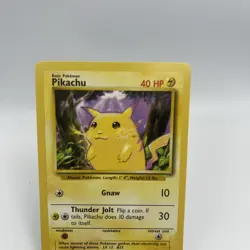 Pokemon Pikachu 40 HP Base Set Shadowless 1st Edition Common 58/102 Regular - Image 2