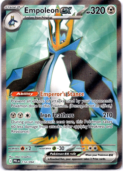Pokemon TCG Empoleon ex 114/094 Phantasmal Flames Full Art Holo Rare Near Mint - Image 1